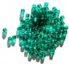 100 4mm Transparent Emerald Cube Beads